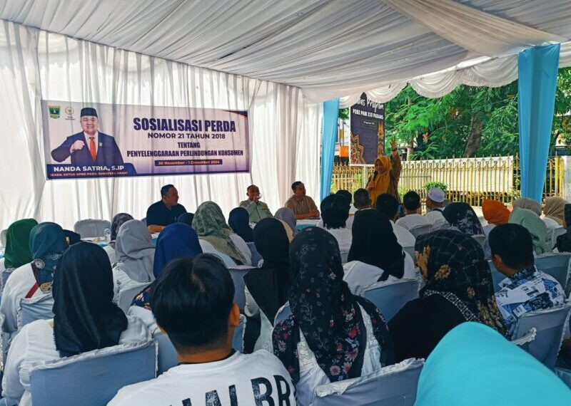 Wakil Ketua DPRD Sumbar Nanda Satria Sosialisasikan Perda Penyelenggaraan Perlindungan Konsumen