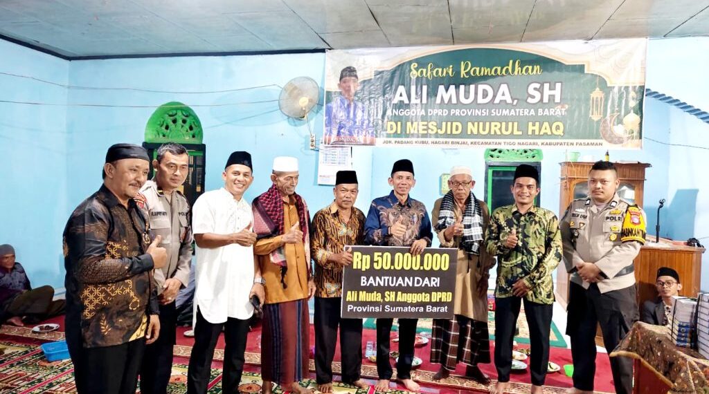 Anggota DPRD Sumbar Ali Muda Safari Ramadan di Jorong Padang Kubu