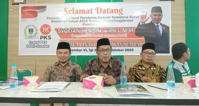 Anggota DPRD Sumbar Syofian Hendri Sosialisasi Perda Penyelenggaraan Pendidikan