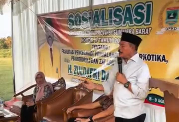 Cegah Penyalahgunaan Narkoba, Anggota DPRD Sumbar Zuldafri Darma Ajak Masyarakat Perkuat Peran Keluarga